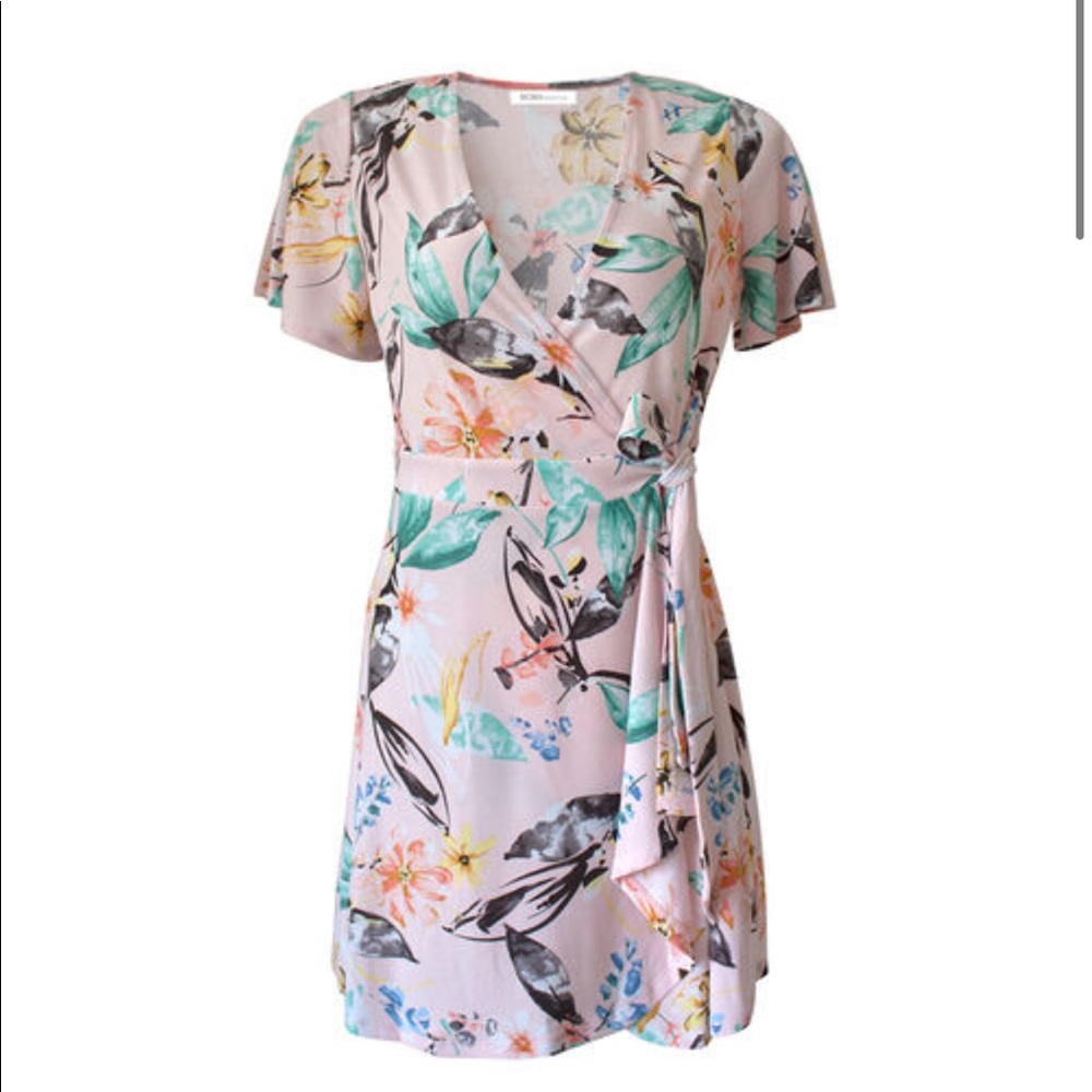 New! BCBGeneration Flutter Sleeve Wrap Dress